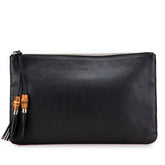 Calfskin Bamboo Tassel Clutch